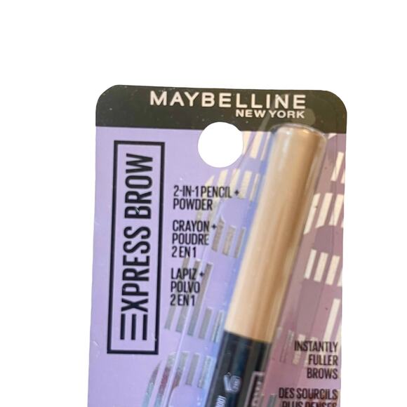 NEW Maybelline Express BROW PENCIL 2 In 1 Powder Eyebrow Makeup 248 Light Blonde - Picture 8 of 10